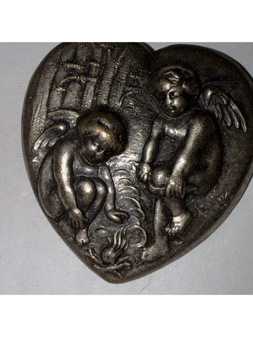 HENRYK WINOGRAD Design  Style SILVER Angel Putti Button cover